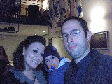 Gabriele Cecchini con moglie e figlia